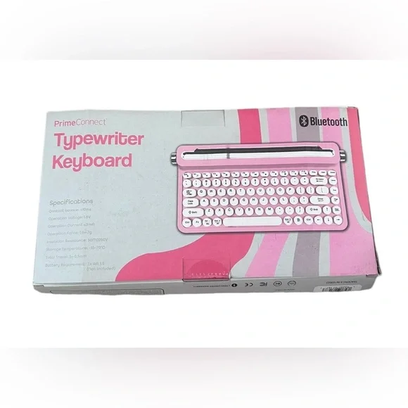 PrimeConnect Bluetooth Pink Typewriter Keyboard NEW - Picture 2 of 5